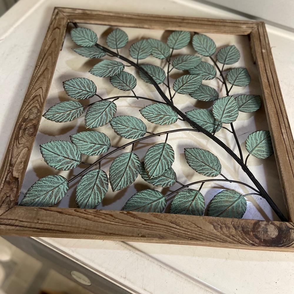 Wood and metal wall hanging